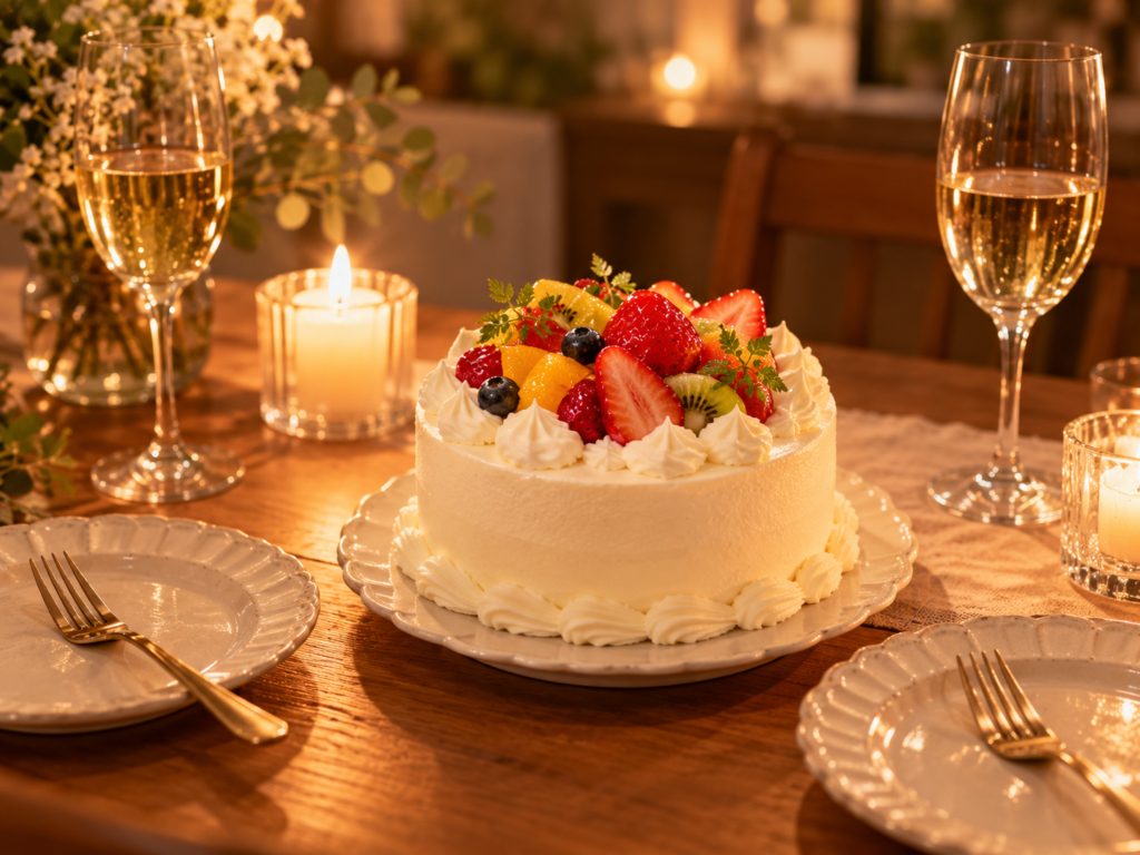 結婚記念日 ケーキ 二人 4号