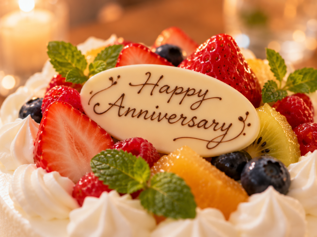 結婚記念日 ケーキ プレート メッセージ