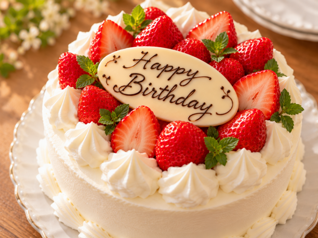ケーキ プレート 名前 綴り Happy Birthday