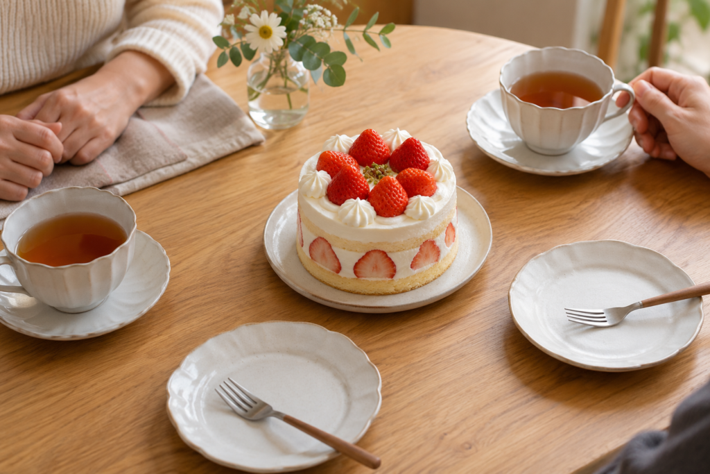 ケーキ 4号 何人分 2人 3人 サイズ