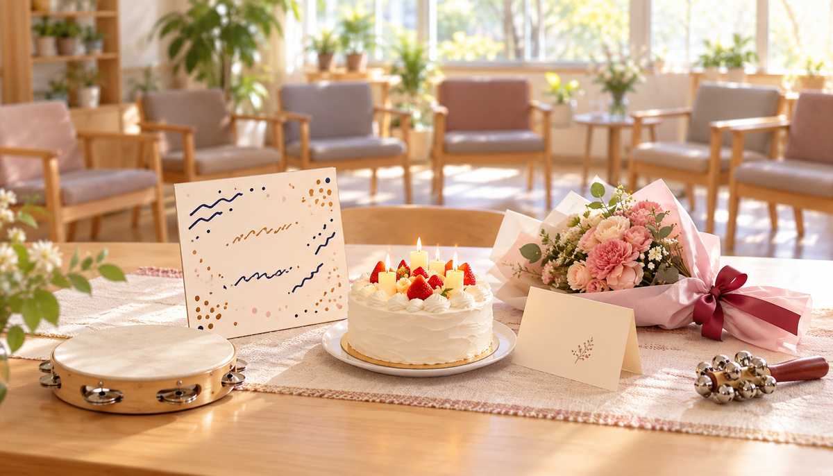 デイサービスの誕生日会の進め方｜出し物アイデアと当日の進行表・役割分担