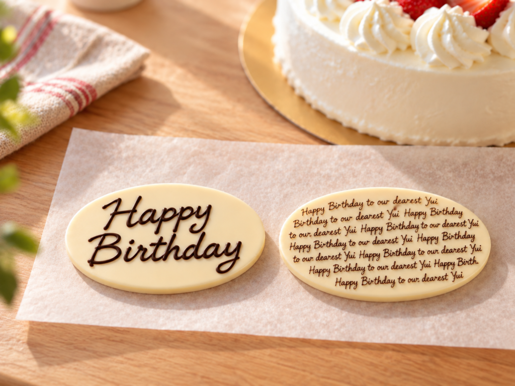 誕生日ケーキ プレート メッセージ 文字数 短い 長い 比較